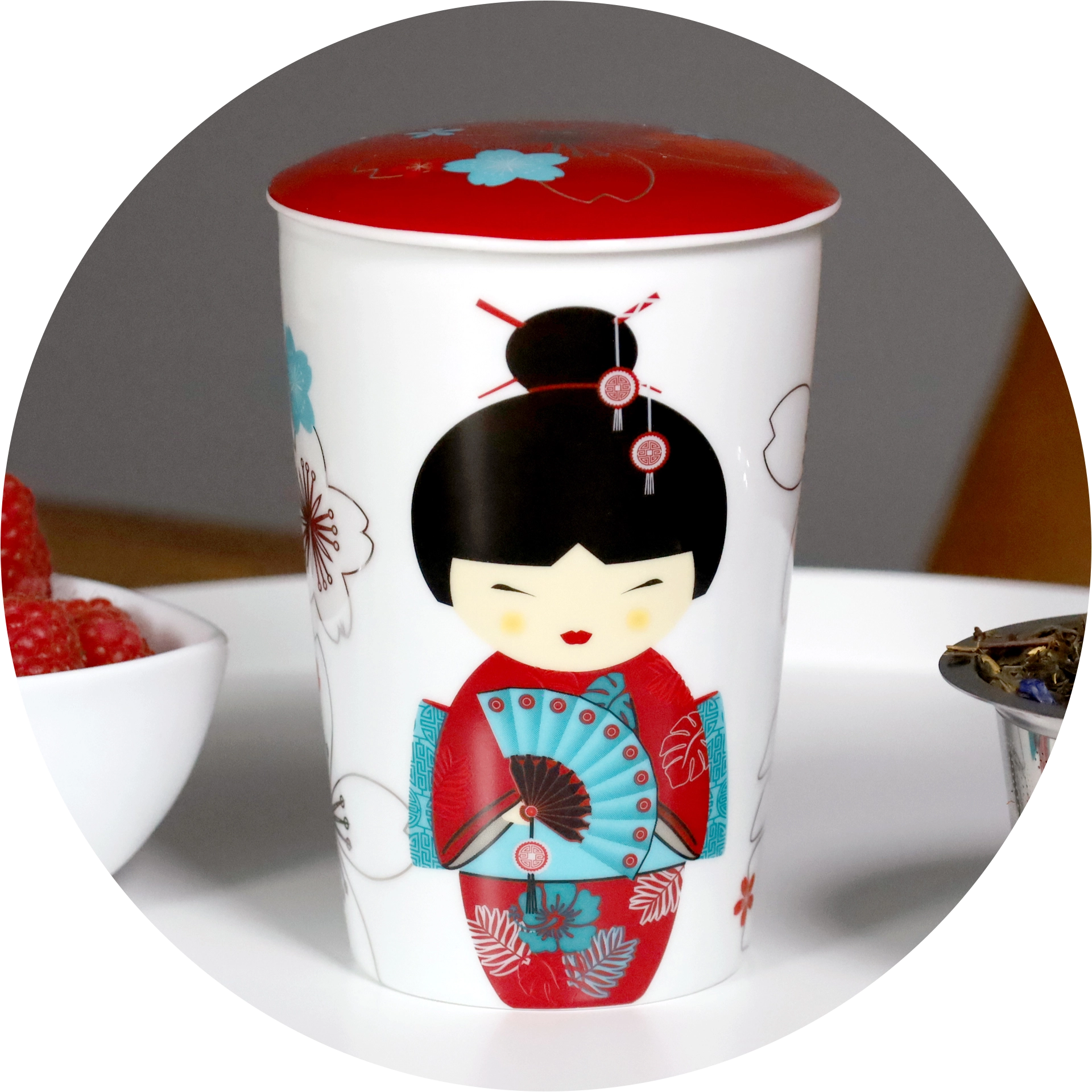 Porzellanbecher Little geisha Design